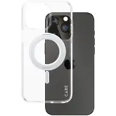PanzerGlass Feature Case Transparent w. Silver Kickstand & MagSafe iPhone 15 Pro Max
