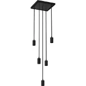 Segula hengelampe Madox Square 5X Wave, svart, stål, E27