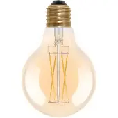 Segula LED-globepære E27 G80 5W 2 200K gull dimbar