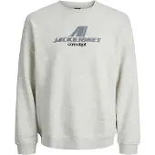 Jack & Jones Collegegenser - JcoTier - White Melange - - 12 år (152) - Collegegenser