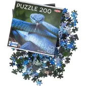 Tactic Puslespill - 200 Brikker - 43x29 cm - Blue Viper Snake - - OneSize - Puslespill