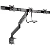 Gembird MA-DA3-03 - Monteringssett (skrivebordsmontering) - justerbar arm - for 3 skjermer - aluminium, stål, plastikk - matt svart - skjermstørrelse: 17-27