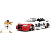 Jada Street Fighter Ryu Nissan Skyline Gt-r 1:24 Bil