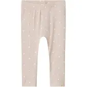 Lil´ Atelier Lil' Atelier Leggings - Rib - NbfGago - Grey Morn/Heart - - 56 - Leggings