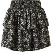 Name it Skjørt - NmfTirol - Black/Flower - - 8 år (128) - Skjørt