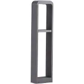 LINDBY LED-gatelampe Darko, 100 cm, grå, metall, IP54