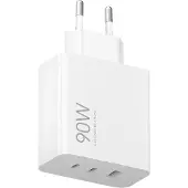 Xiaomi 90W HyperCharge 3-port strømadapter - hvit