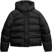 Superdry for woman. W5011976A Puffer jacket black (M), Casual, Sustainable, Recycled nylon