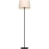 Eglo Tabley gulvlampe, svart/naturfarget, høyde 153 cm, stoff