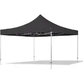 TOOLPORT 4x4 m aluminium, pop up partytelt, uten sidepaneler, svart