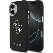 GUESS Grained Big 4G Classic Logoetui til iPhone 17 - svart