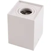 Eco-Light GU10 halogenarmatur, påmontert, hvit, firkantet, enkelt OHN-4B