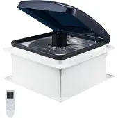 Vevor RV-ventilator, 14-tommers RV-takvifte 12V, kraftig 10-trinns reversibel vifte med fjernkontroll, innebygd DC-motor, elektrisk topplokk, 12-tommers vifteblad, passer til 14 x 14-tommers takåpning