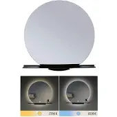 Paulmann Miro LED-veggspeil CCT Ø50cm bakgrunnsbelysning
