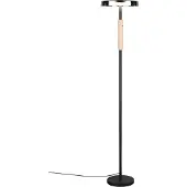 TRIO LED-gulvlampe Celeste krom/tre 160 cm glass/metall Touchdim