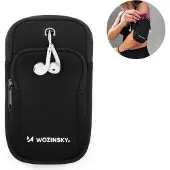 Wozinsky Universell Sports Armbånd med To Lommer til Smartphones - Svart