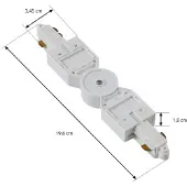LINDBY -kontakt Linaro, hvit, justerbar, 1-fase