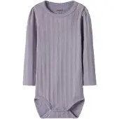 Name it Body I/e - NbfTurbin - Lavender Grå - - 74 - Langermet Body