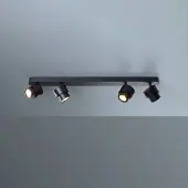 ESCALE LED-spot BRUSH, svart, 70 cm, 4 lyskilder, metall, dimbar, 2700 K