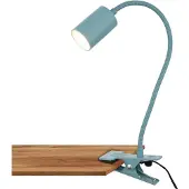 Briloner LED-klemmelampe Fleks, duveblå, fleksibel, metall