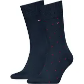 Tommy Hilfiger 2-pack sokker blå 002 Blå Mørkeblå Størrelse