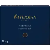 Waterman S0110850, Sort, Fontenepenn, Frankrike, Blister, 8 stykker
