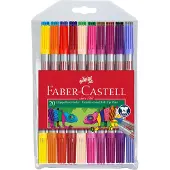 Faber-Castell Tusjer - Dobbelt Tykk/Tynn - 20 stk. - Flerfarget - - OneSize - Tusj