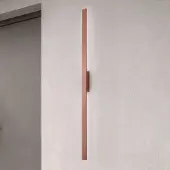 Euluna LED-vegglampe Demi L, teglrød, aluminium, høyde 144 cm, IP54
