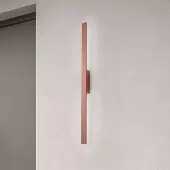 Euluna LED-vegglampe Demi M, teglrød, aluminium, høyde 100 cm, IP54