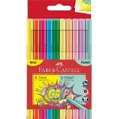 Faber-Castell Tusjer - Grip - 10 stk. - Neon/Pastel - - OneSize - Tusj