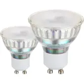 Eglo GU10 LED SMD satineret lyskilde med diffust varmt hvidt lys, 2 styks pakke