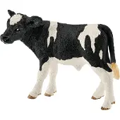 Schleich Dyr - Svartflekket Kalv - H: 5 cm 13798 - - OneSize - Lekedyr