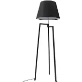 LUCANDE gulvlampe Amona, svart, tekstil, 150 cm, stativ