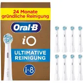 Oral-B iO Series Ultimate Clean Tannbørstehoder - Hvit - 8-pakning