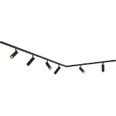 QAZQA Moderne skinnesystem med 6 spotlights svart 1-fase - Slimline Uzzy