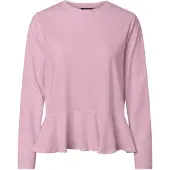 Pieces Pcdanilla Peplum Langermet Topp