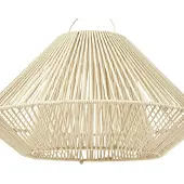 LINDBY LED-solcellelampe Austas, beige, Ø 50 cm, USB, IP54