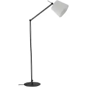 LUCANDE gulvlampe Caelia, svart, tekstil, justerbar