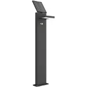 LUCANDE LED-solcellelampe Silvan, 100 cm, sensor, antrasitt