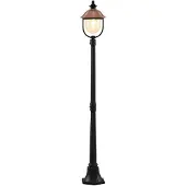 LINDBY utelampe Clint, 177 cm, metall, saltvannsresistent, E27