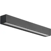 Arcchio LED-vegglampe Lengo, 50 cm, 2 lyskilder, antrasitt, CCT