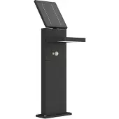 LUCANDE LED-solcellelampe Silvan, 60 cm, sensor, antrasitt