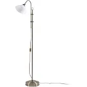 LINDBY gulvlampe Otis, antikk messing, glass, 170 cm, E27