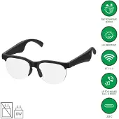 4smarts SoundGlasses Sport 2, Knapper, 0,3 m, A2DP, AVRCP, HFP, HSP, PBAP, SPP, Sort, Semi-rammeløs, Sort