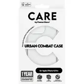 CARE by PanzerGlass Flagship Case Transparent Urban Combat w. Clear Frame iPhone 15 Pro