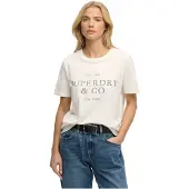 Superdry Luxe Casual Relaxed Kortarmet T-skjorte