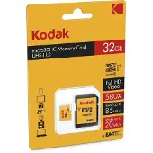 Kodak MicroSDHC 32 GB – UHS-I U1 Class 10 med SD-adapter