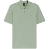 BOSS for man. 50553564 Pallas green polo shirt (S), Casual, Cotton, Short sleeve