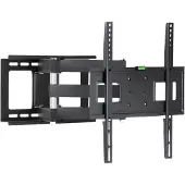 Art AR-80 - Brakett - justerbare dobbeltarmer - for LCD-TV - metall - pulverbelagt svart - skjermstørrelse: 32-65 - monteringsgrensesnitt: inntil 400 x 400 mm - veggmonterbar
