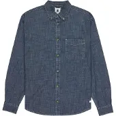 Element Button Down Chambray Regular Fit Skjorte Med Lange Ermer